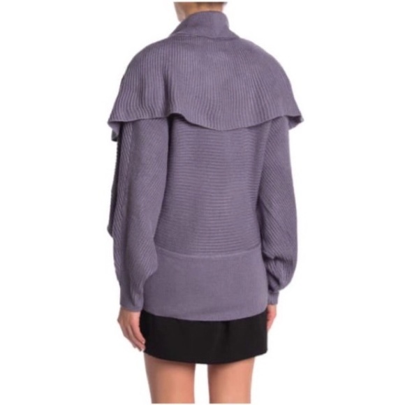 VERTIGO Paris Rib Knit Cocoon Sweater Purple XL - Picture 2 of 11